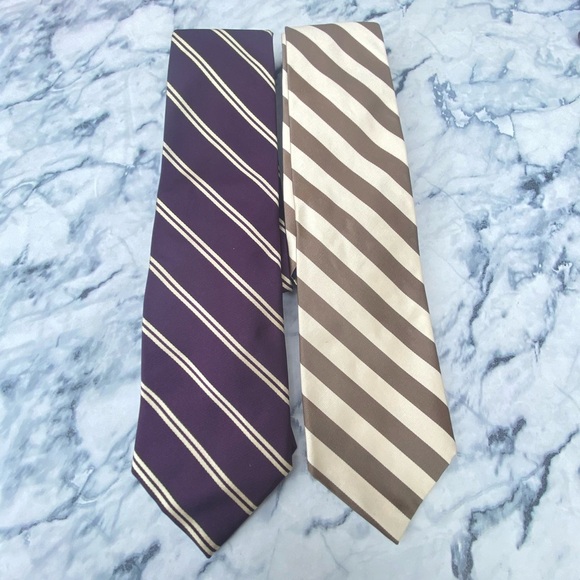 Set of Two Polo Ralph Lauren Hand Made Silk Ties